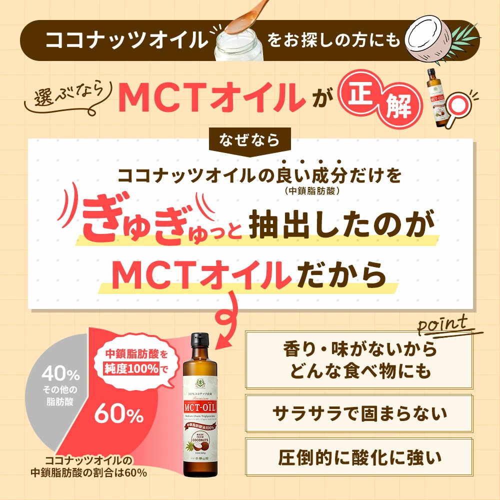 【初めての方に】仙台勝山館 MCTオイル 165g、スティックタイプ 4g×16本 お試しセット