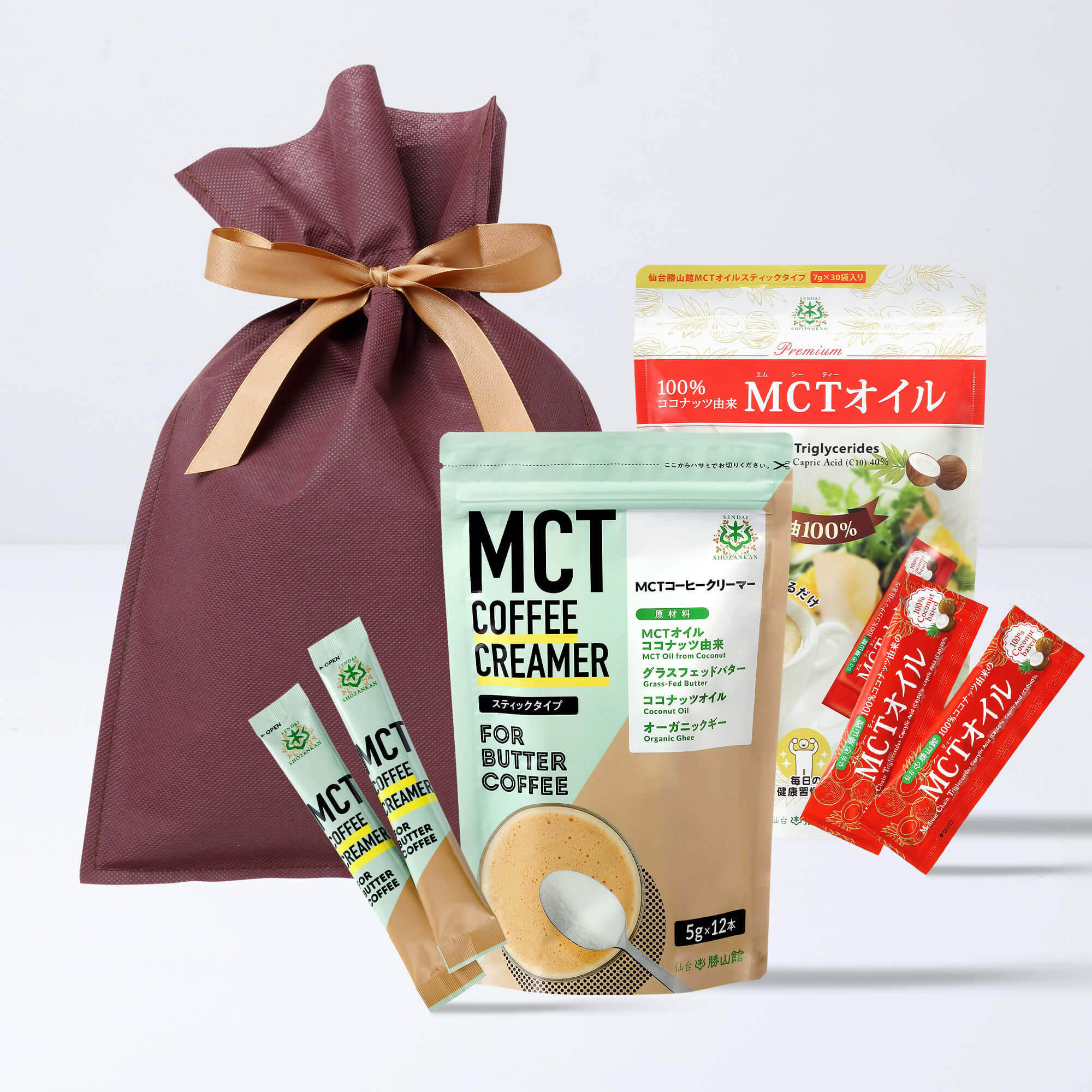 【ギフト】仙台勝山館 MCTオイル＆クリーマースティック セット