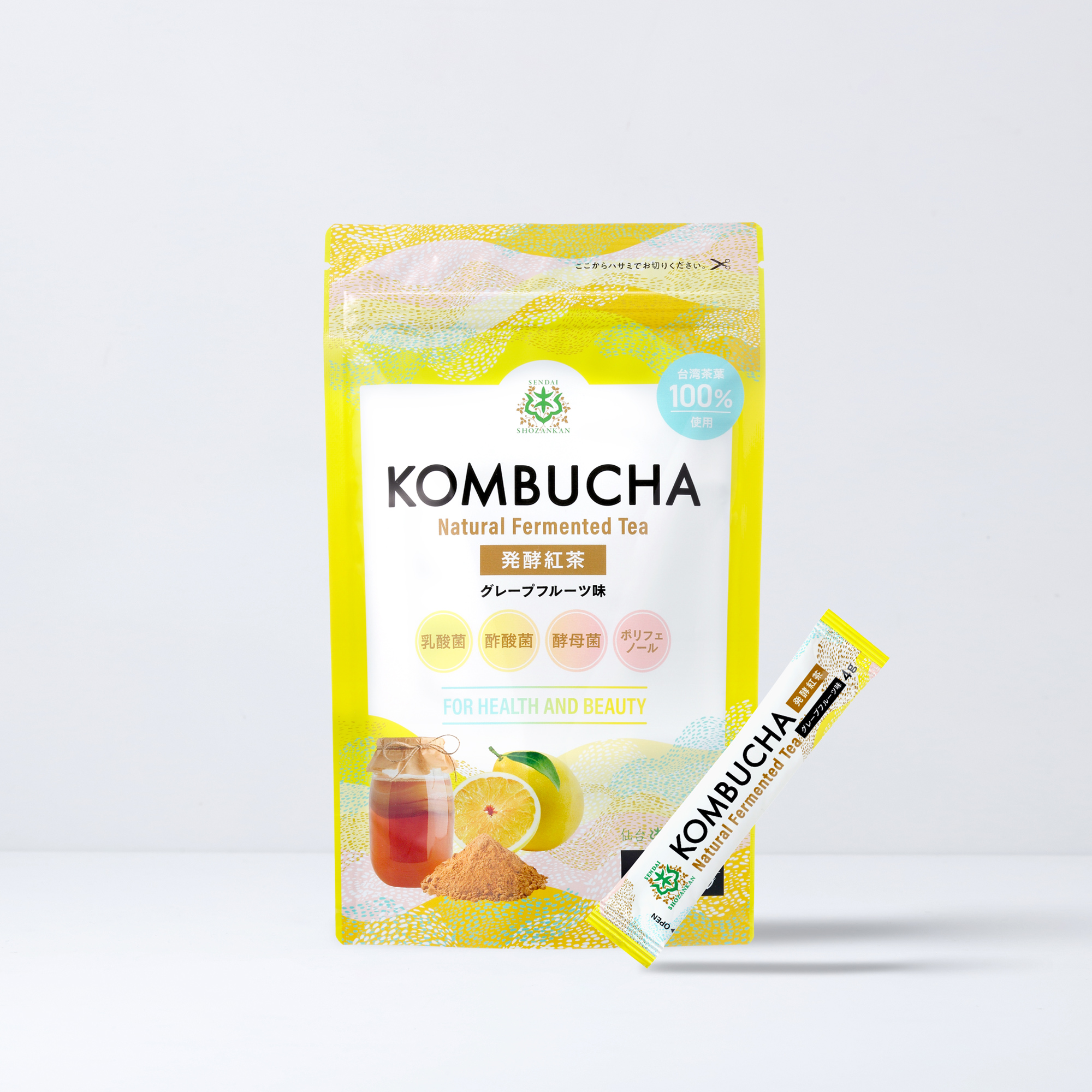 仙台勝山館 発酵紅茶 KOMBUCHA グレープフルーツ 4g×12本