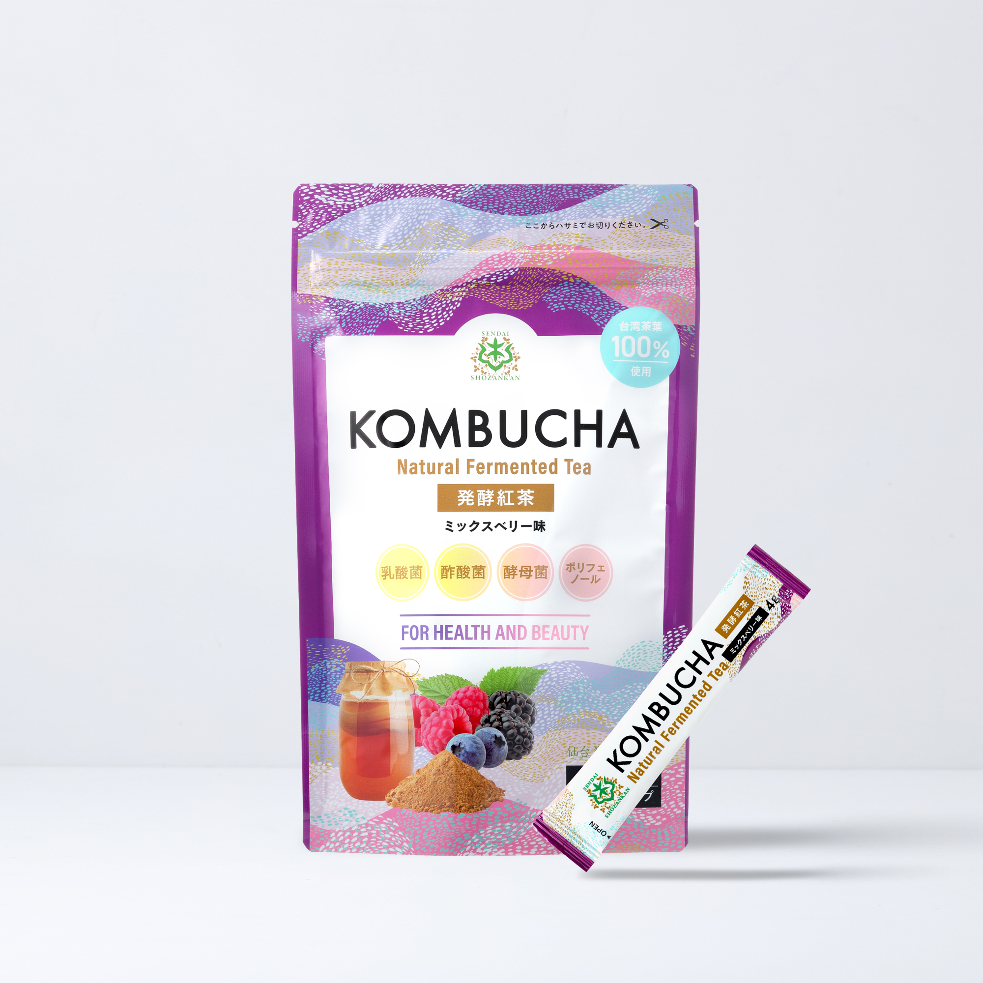 仙台勝山館 発酵紅茶 KOMBUCHA ミックスベリー 4g×12本