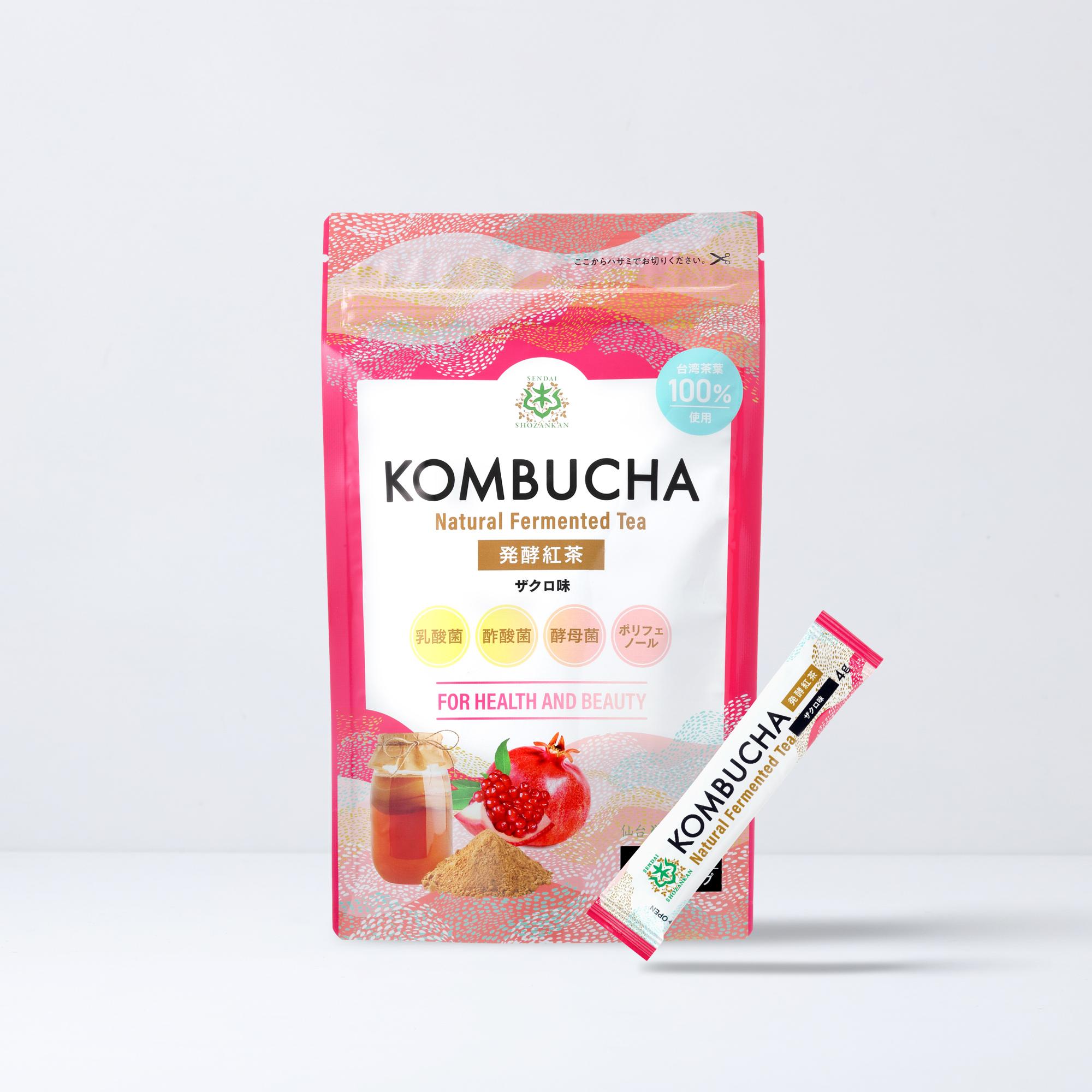 仙台勝山館 発酵紅茶 KOMBUCHA ザクロ 4g×12本