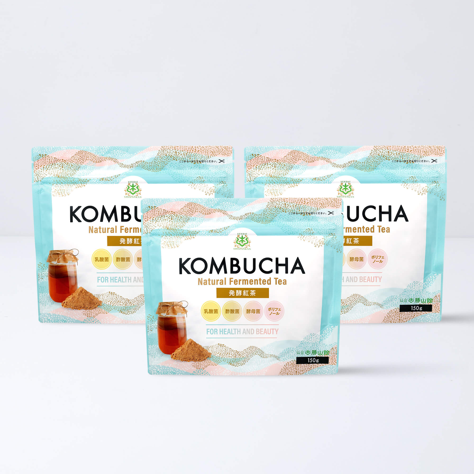 仙台勝山館 発酵紅茶 KOMBUCHA 150g（3個セット）