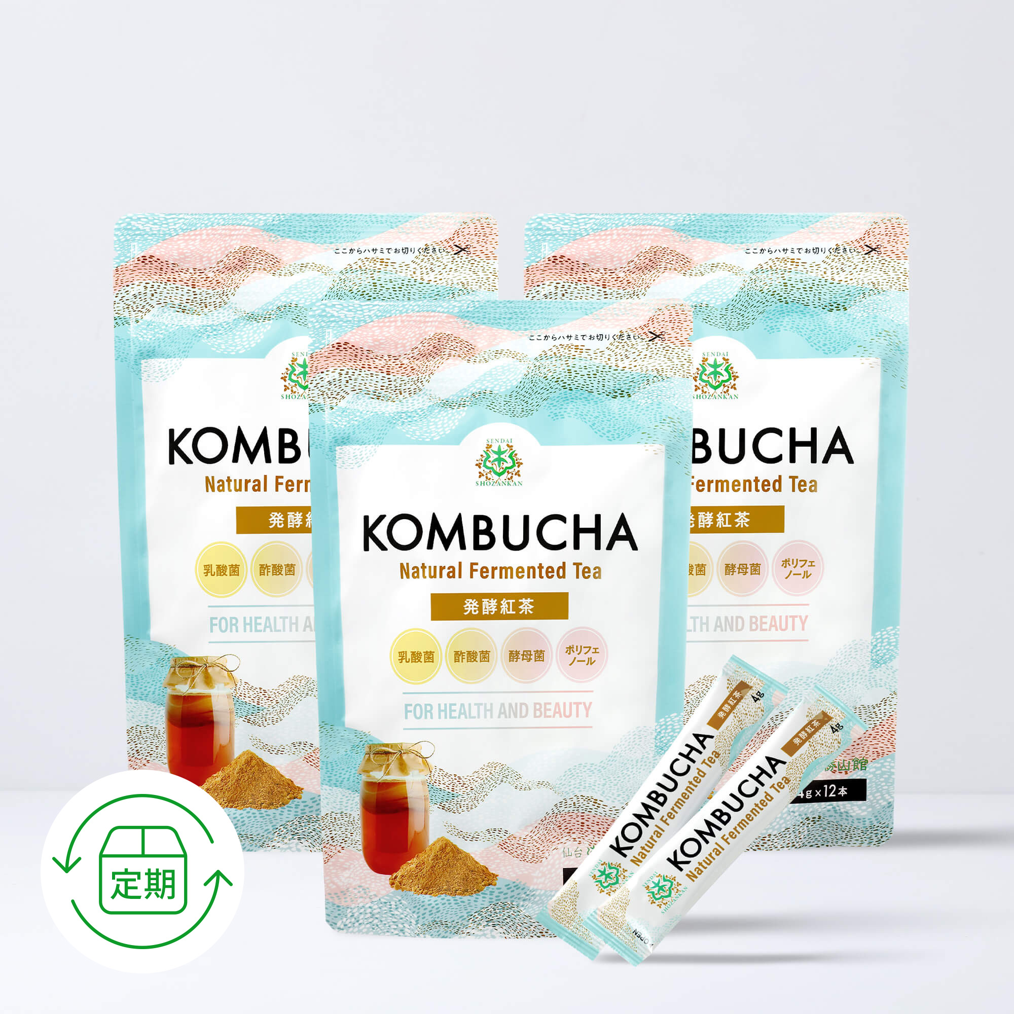 【お得にお届け便】仙台勝山館 発酵紅茶 KOMBUCHA 4g×12本（3個セット）＜3回以上継続＞