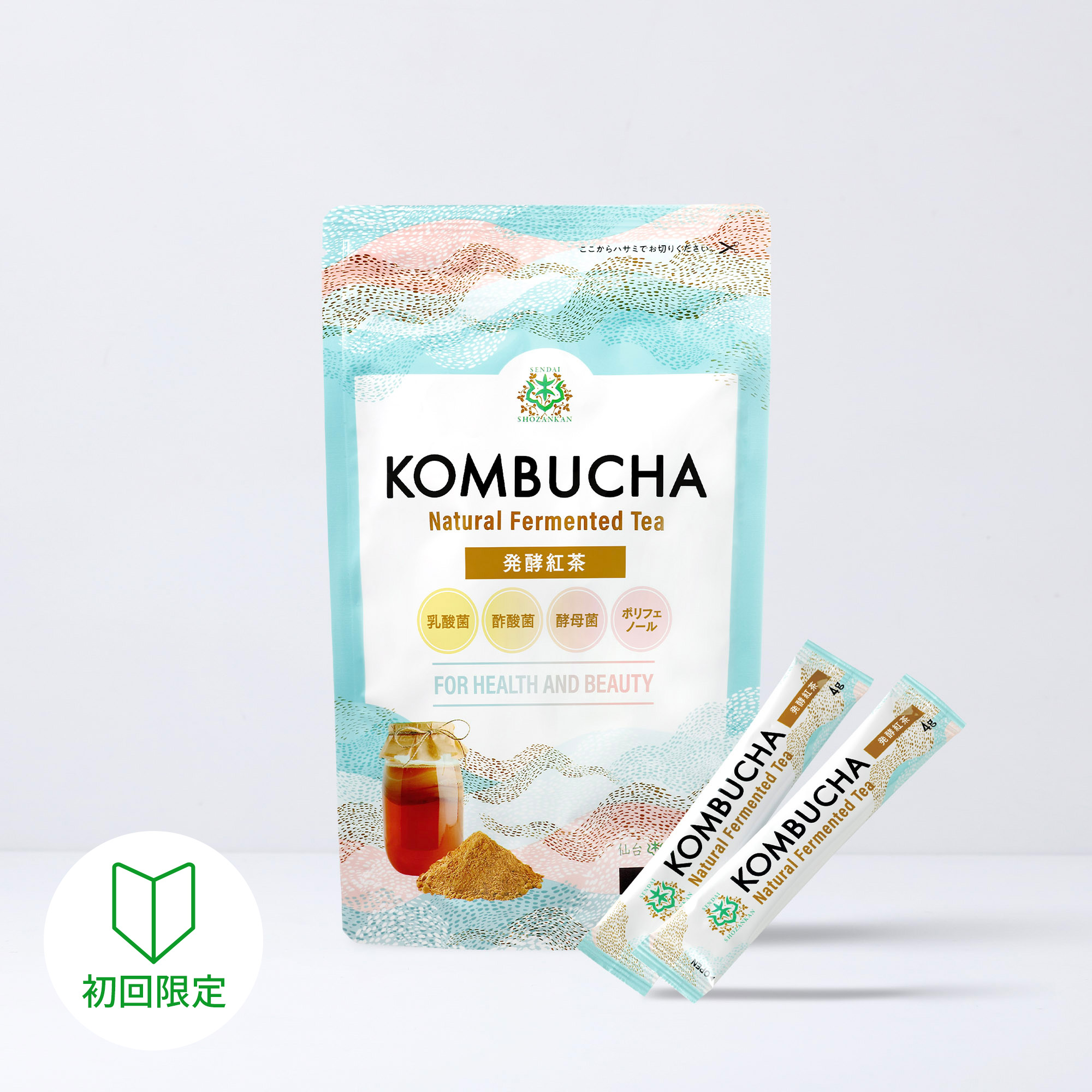 【初回限定】仙台勝山館 発酵紅茶 KOMBUCHA 4g×12本