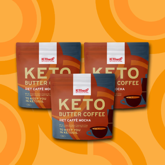 KETOneUP ケトバターコーヒー ダイエットカフェモカ 150g（3個セット）