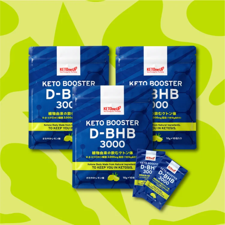 KETOneUP ケトブースター D-BHB 3000 10g×10包（3個セット）