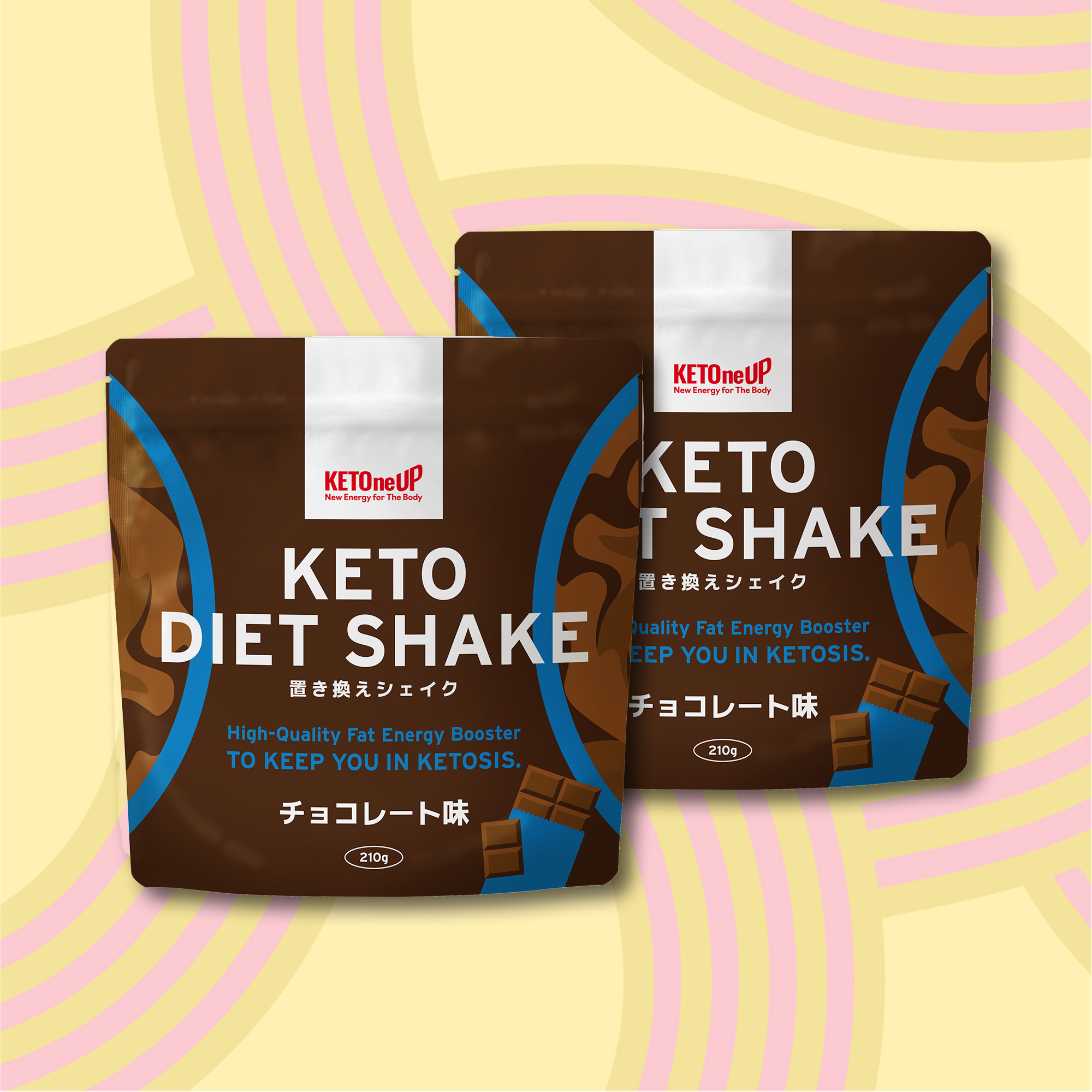 KETOneUP ケトダイエットシェイク 210g チョコレート味（2個セット）