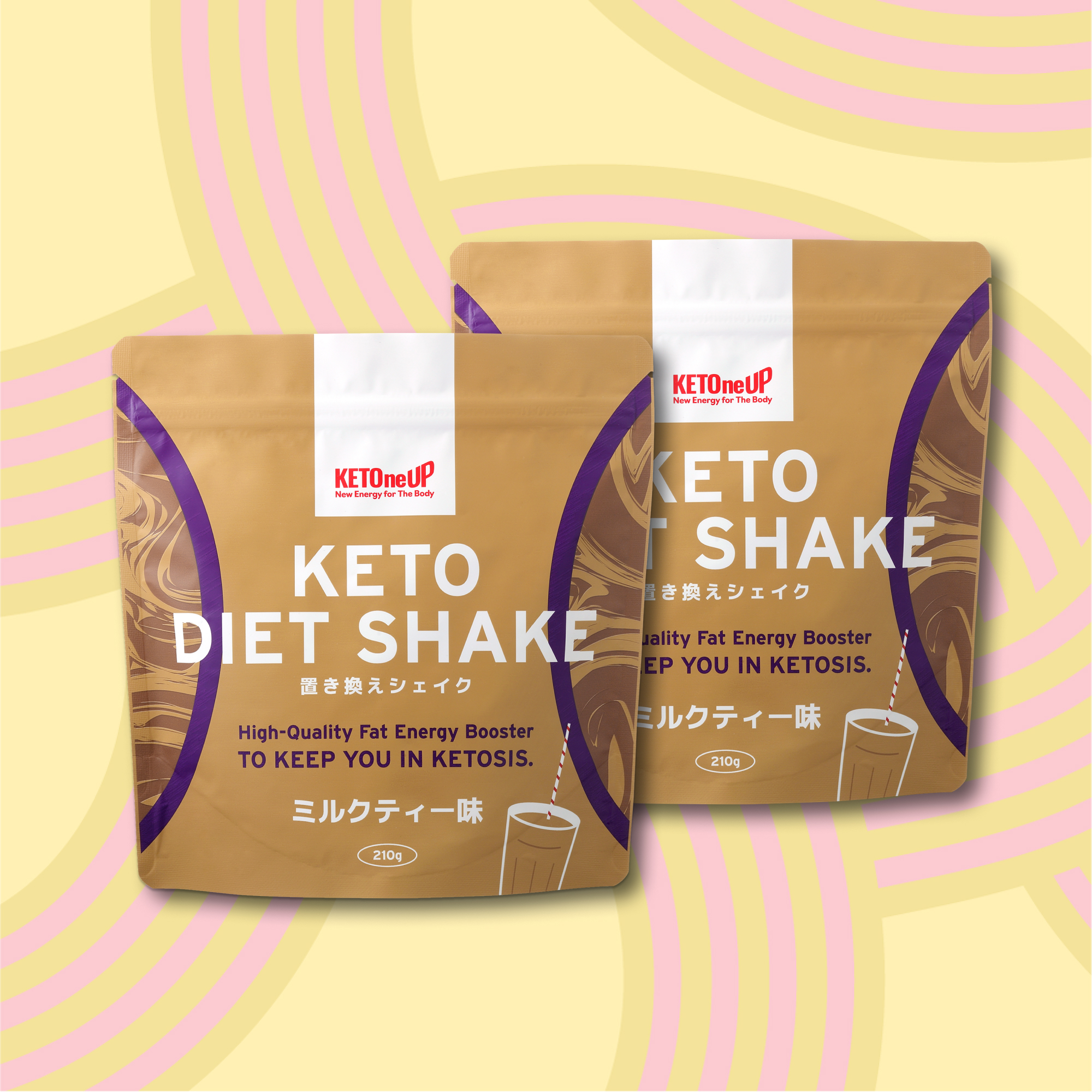 KETOneUP ケトダイエットシェイク 210g ミルクティー味（2個セット）
