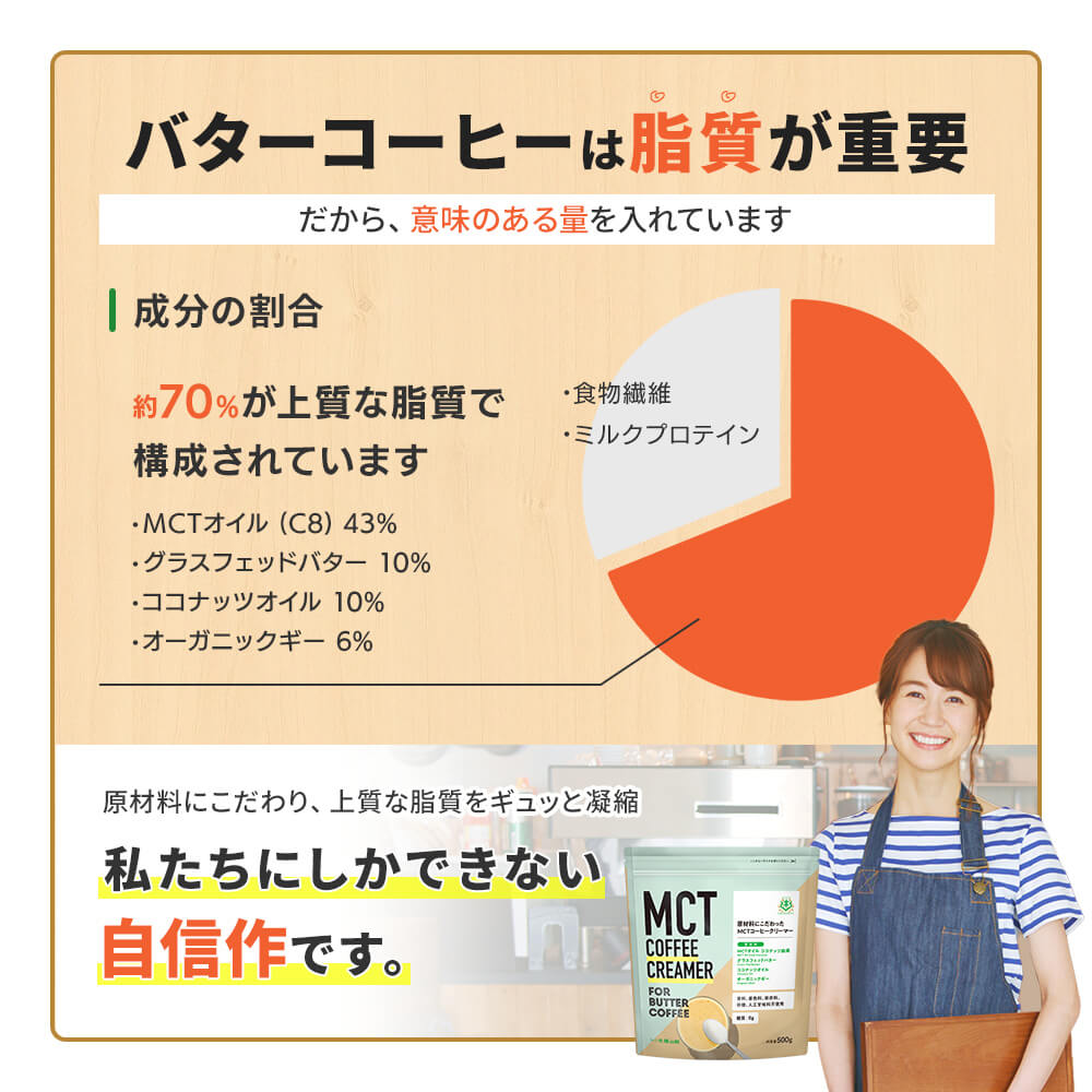 バターコーヒーは脂質が重要