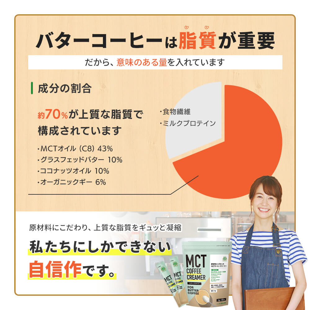 バターコーヒーは脂質が重要