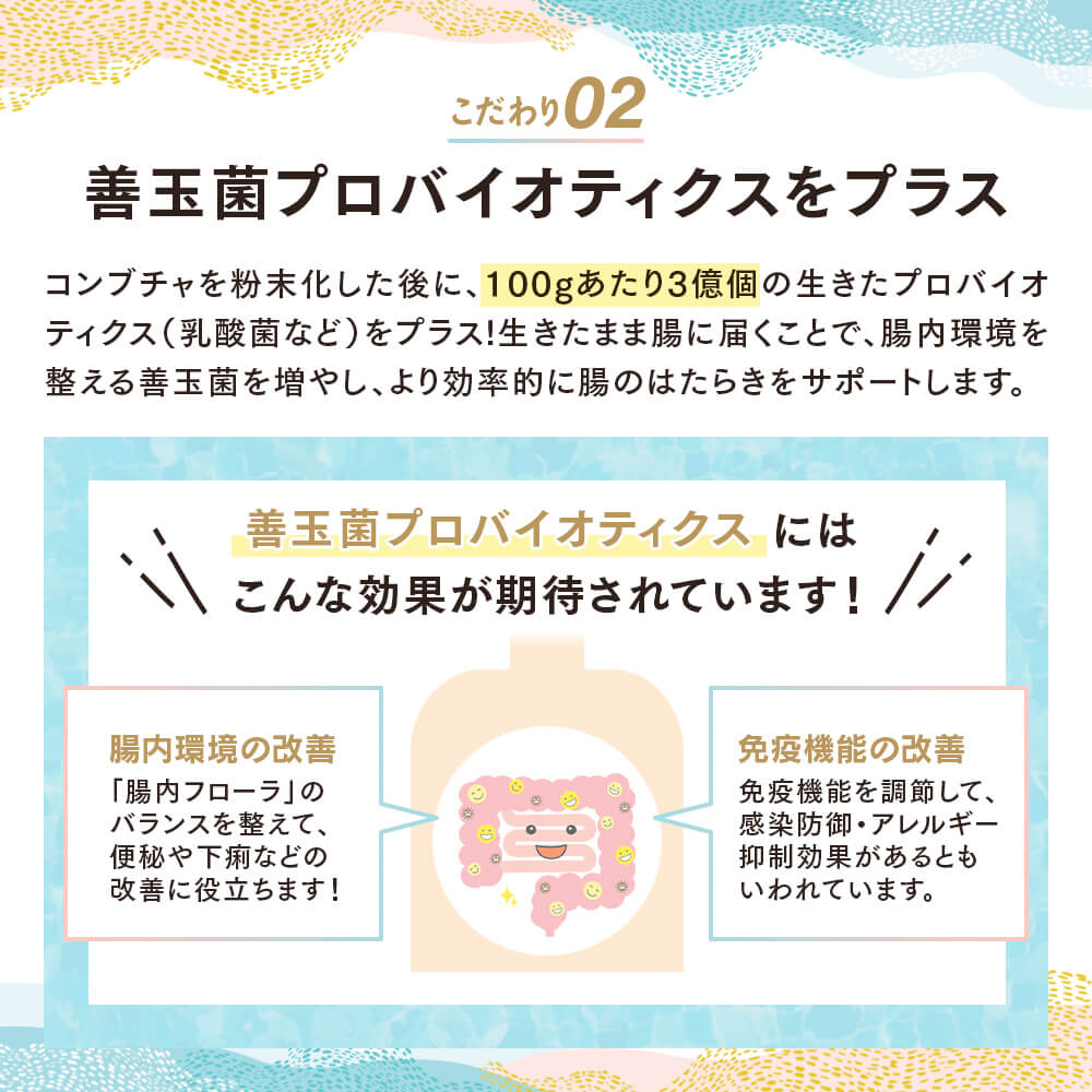 こだわり2・善玉菌プロバイオティクスをプラス