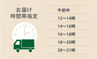 お届け時間帯指定