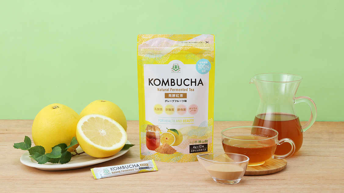 仙台勝山館 発酵紅茶 KOMBUCHA グレープフルーツ 4g×12本（5個セット）