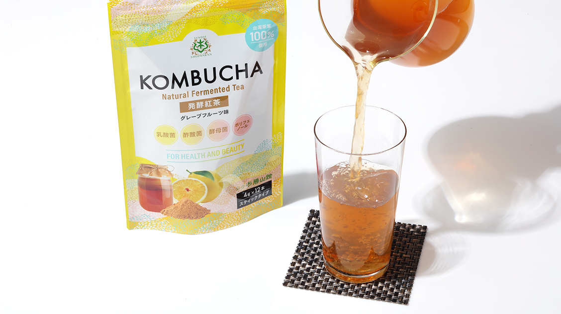 仙台勝山館 発酵紅茶 KOMBUCHA グレープフルーツ 4g×12本（3個セット）