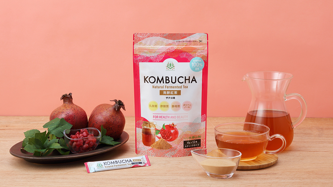 仙台勝山館 発酵紅茶 KOMBUCHA ザクロ 4g×12本（3個セット）