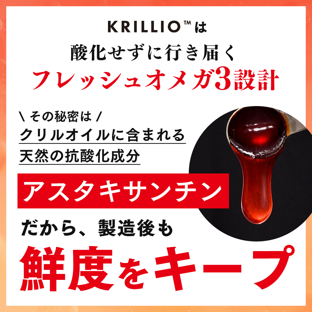 吸収力が違う進化系！オメガ3｜栄養豊富なナンキョクオキアミ｜吸収率が高い 世界品質のクリルオイル｜酸化に強い ハイグレードEPA・DHA