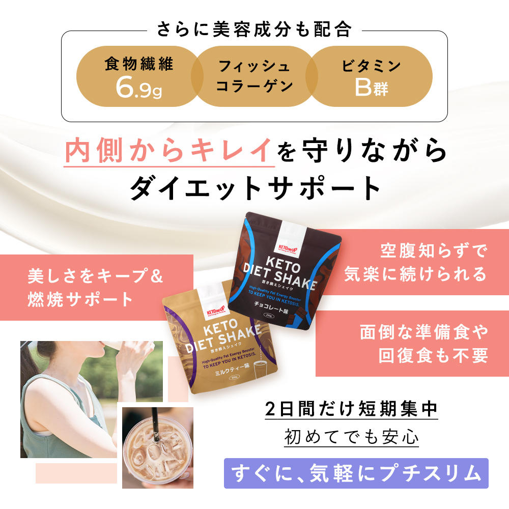 KETOneUP ケトダイエットシェイク 210g チョコレート味