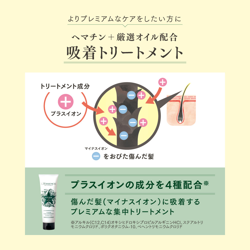 ヘマチン＋厳選オイル配合 吸着トリートメント